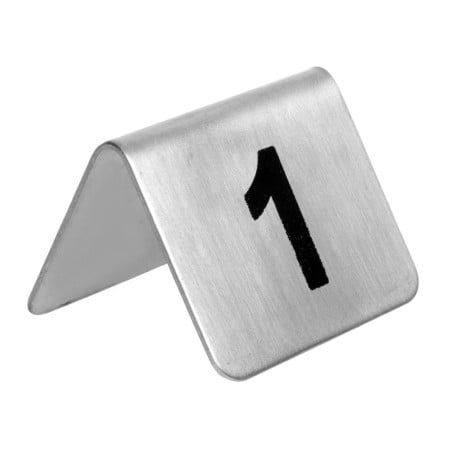 Stainless steel table numbers 1 to 10 - Olympia - Fourniresto