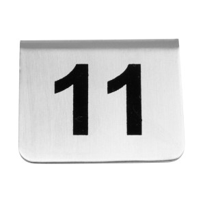 Stainless steel table numbers 11 to 20 - Olympia - Fourniresto