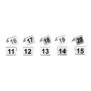 Stainless steel table numbers 11 to 20 - Olympia - Fourniresto