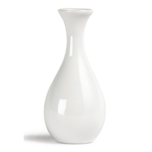 Vase bouteille blanc 125mm - Lot de 12 - Olympia - Fourniresto