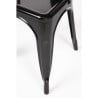 Stackable Steel Bistro Chairs - Black - Set of 4 - Bolero
