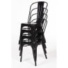 Stackable Steel Bistro Chairs - Black - Set of 4 - Bolero