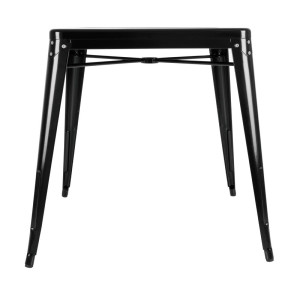 Bistro-Quadrattisch aus schwarzem Stahl - L 668 x T 668 mm - Bolero