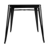 Square Black Steel Bistro Table - W 668 x D 668 mm - Bolero