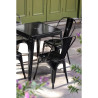 Bistro-Quadrattisch aus schwarzem Stahl - L 668 x T 668 mm - Bolero