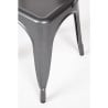Chairs in Metallic Gray Steel - Set of 4 - Bolero