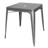 Table Carrée en Acier Gris Métallisé – L 668 x P 668 mm - Bolero