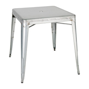 Table Carrée en Acier Gris – L 668 x P 668 mm - Bolero