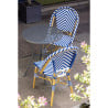 Chaise Style Parisien en Rotin Bleu - Lot de 2 - Bolero