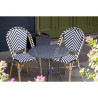 Parisian Style Black Rattan Chair - Set of 2 - Bolero