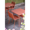 Chaise à Lattes en Acier - Terracotta - Lot de 4 - Bolero