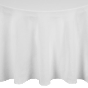 Round White Tablecloth Mitre Essentials - Quality and Elegance