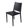 Chaises PP Empilables Noir - Confortable lot de 4