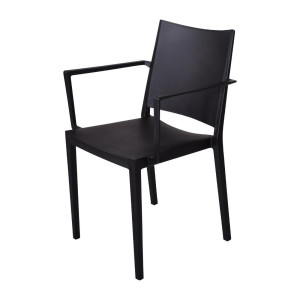 PP Stapelstühle Florence Schwarz - 4er-Set, Qualität und Eleganz von Nisbets.