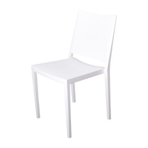 Weiße stapelbare Outdoor-Stühle aus Polypropylen Florence - Set 4