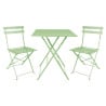 Folding square table Bolero light green 600 mm steel