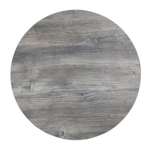 Round Melamine Grey Table Top 600 mm - Bolero, resistant and elegant