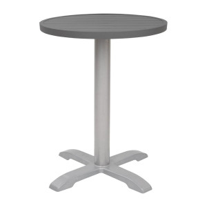 Round Dark Grey Aluminium Table Top 580 mm Bolero - Modern Style & Durability