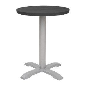 Black Aluminium Round Table Top Bolero 580mm - Modern and Resistant