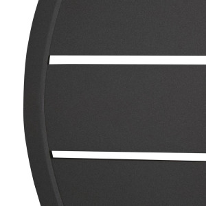 Black Aluminium Round Table Top Bolero 580mm - Modern and Resistant