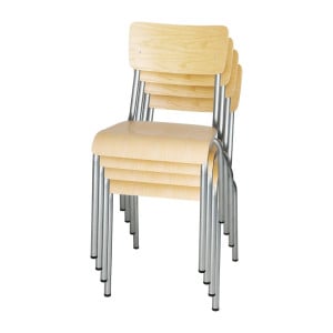 Galvanized Wood Chair - Set of 4 Bolero