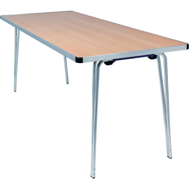 Table Pliante Effet Hêtre Contour 1830mm - Pratique et Robuste