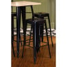 Black Bar Table with Bolero Wood Top - Elegant and Functional