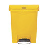 Yellow 30L Rubbermaid Trash Can - Front Pedal Ultra Resistant