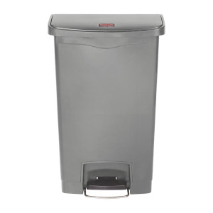 Grauer Frontpedal-Mülleimer 50L - Hygienisch & Praktisch | Rubbermaid