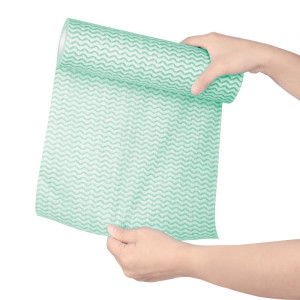 Chiffons Non Tissés Verts Jantex - Rouleau de 100 - Précision & Hygiène