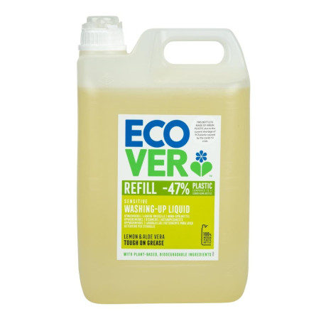 Flüssiges Konzentrat Zitronen-Aloe Vera 5L Ecover: Reinigt und pflegt Ihr Geschirr.