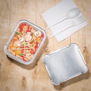 Rectangular Aluminum Trays 450ml - Pack of 500 | Quality and practicality