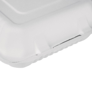 Kompostierbare Scharnierdeckelboxen aus Bagasse 236mm - Packung mit 200