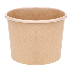 Soup Pots 340 ml 98 mm - Pack of 500 in Kraft Cardboard