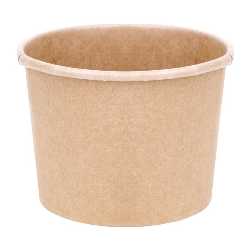 Soup Pots 340 ml 98 mm - Pack of 500 in Kraft Cardboard