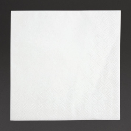 Serviettes Cocktail 2 Plis 240 mm Blanches - Lot de 4000 Fiesta