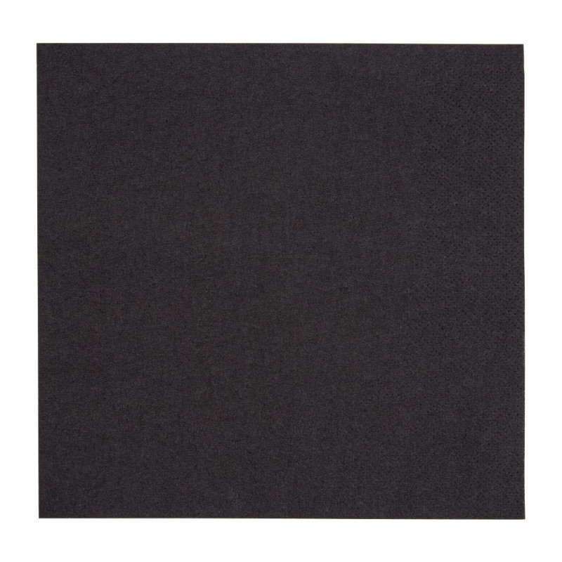 Black 2-Ply Napkins 330 mm - Pack of 2000 Snacking Eco-Friendly