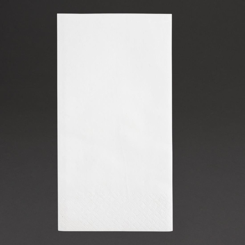 Snacking Napkins 2 Ply 330mm White, Pack of 2000 - 1/8 Fold Recyclable