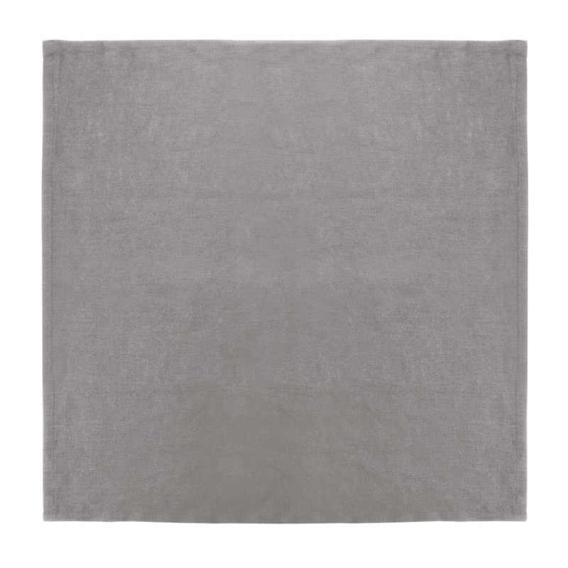 Grey linen table napkins 400 x 400 mm - Set of 12 - Olympia