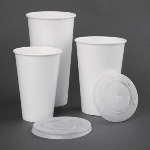 Becher für kalte Getränke aus Papier 625 ml 90 mm - Packung mit 1000 recycelbaren, eleganten & praktischen Bechern