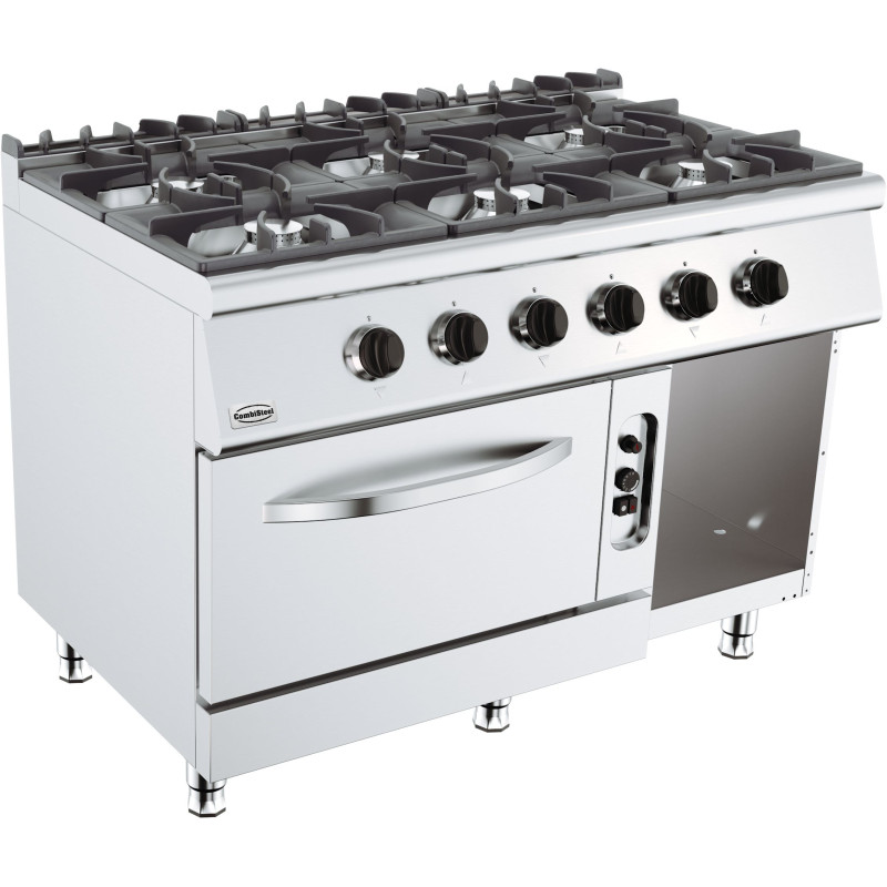 Professional Stove 700 with Gas Oven - 6 Burners - CombiSteel Professional Stove 700 with Gas Oven - 6 Burners - CombiSteel
