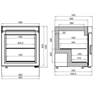 Eisvitrine - 73 L - CombiSteel