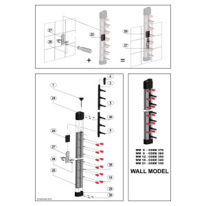 Wall Plate Rack - 9 Levels - CombiSteel