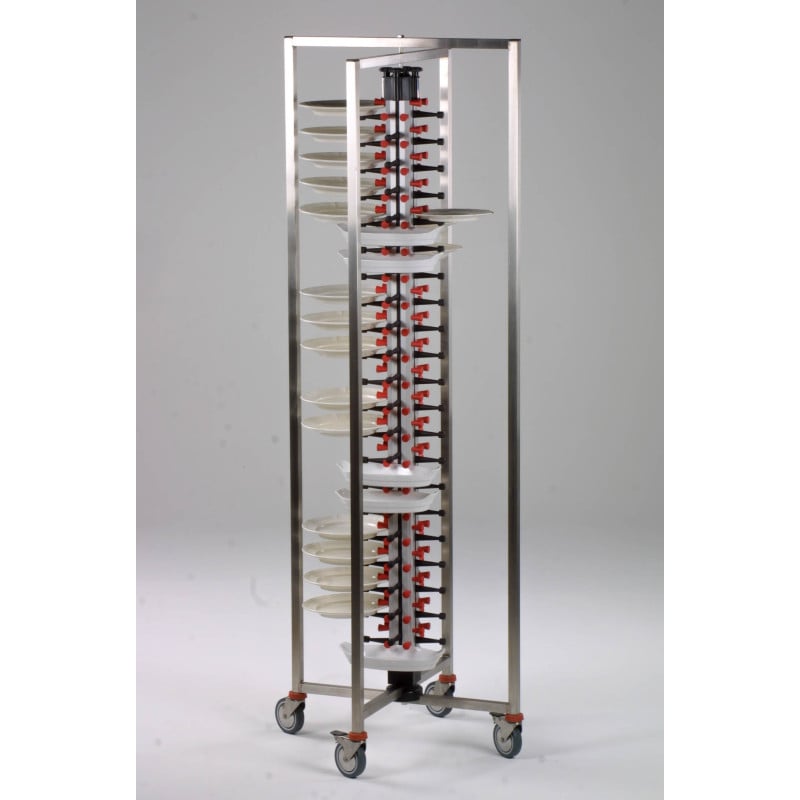 Folding Plate Rack Trolley - 48 Levels - CombiSteel