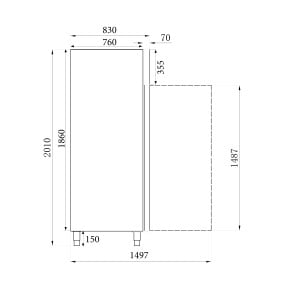 Stainless Steel Negative Refrigerated Cabinet - 650 L - CombiSteel