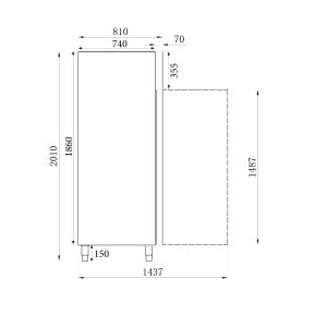 Kühlschrank mit negativer Temperatur aus Edelstahl - Statisch - 600 L - CombiSteel