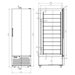 Negative Refrigerated Cabinet for Ice Cream - 658 L - CombiSteel