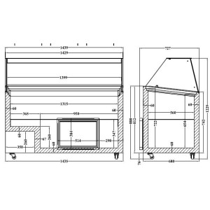 Ice Display Cabinet - Static - 10 x 5 L - CombiSteel