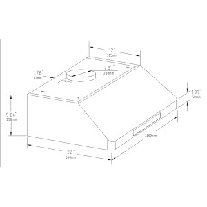 Extractor Hood - L 1200 mm - CombiSteel