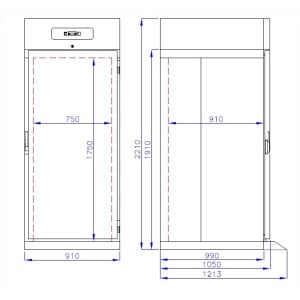 Stainless Steel Roll-In Refrigerator - 700 L - CombiSteel